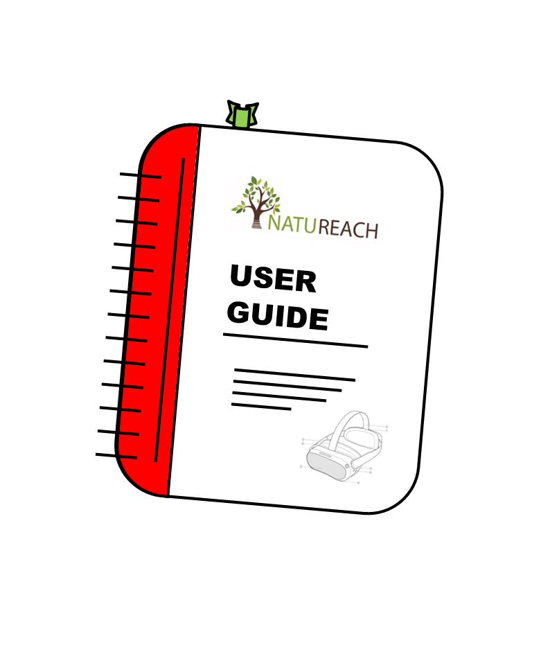 Ritad manual med texten Natureach user guide