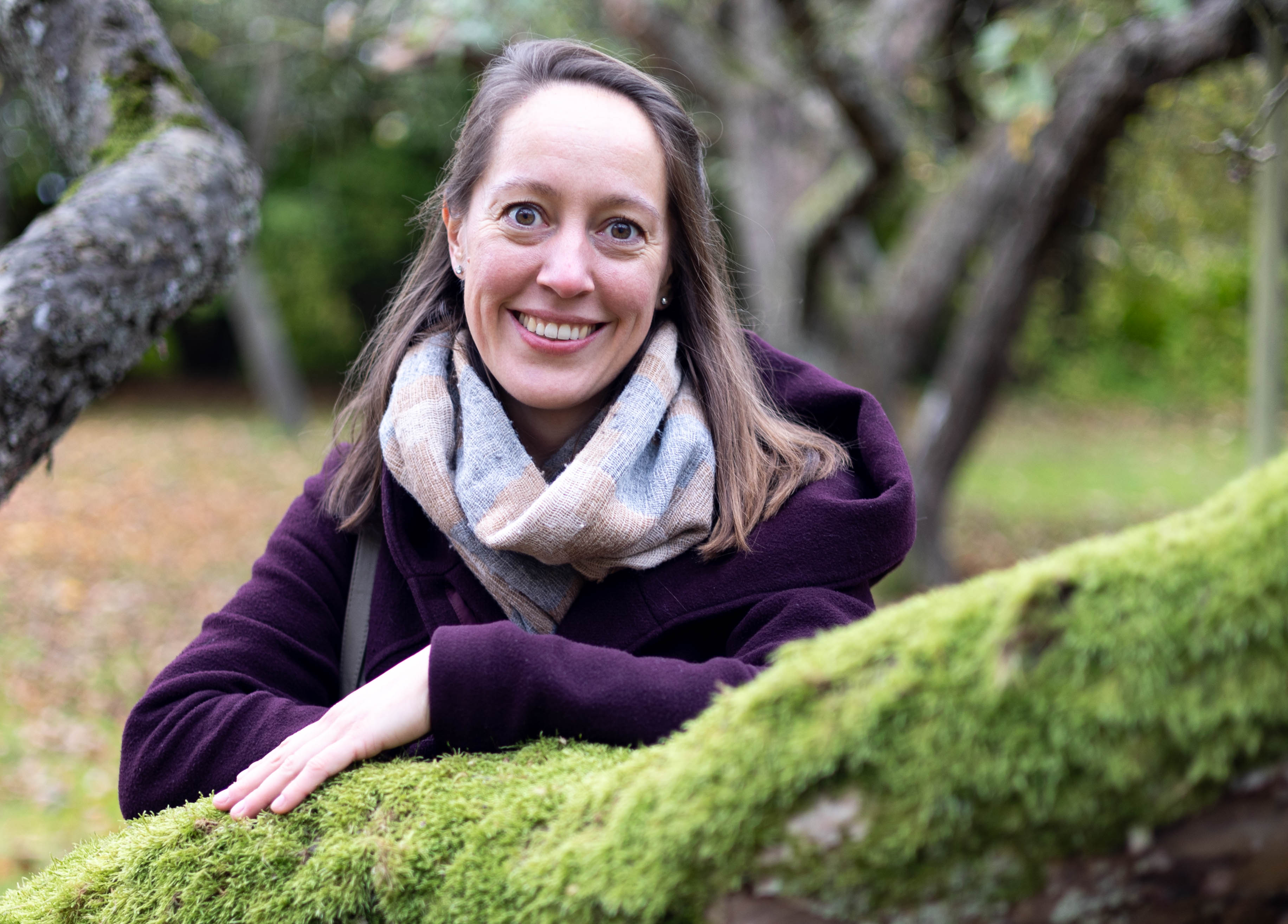 woman by a tree