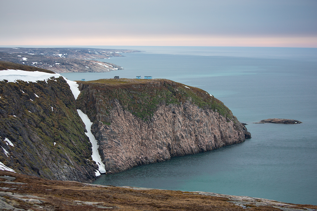 Cliff on shoreline