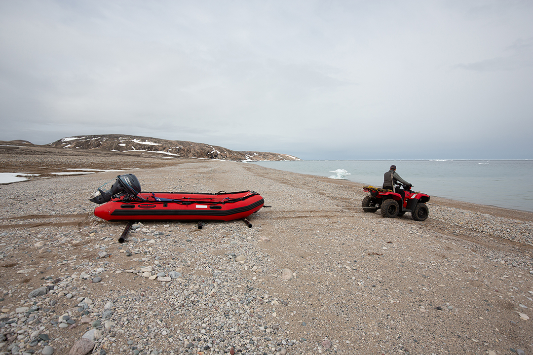 Moped on beach