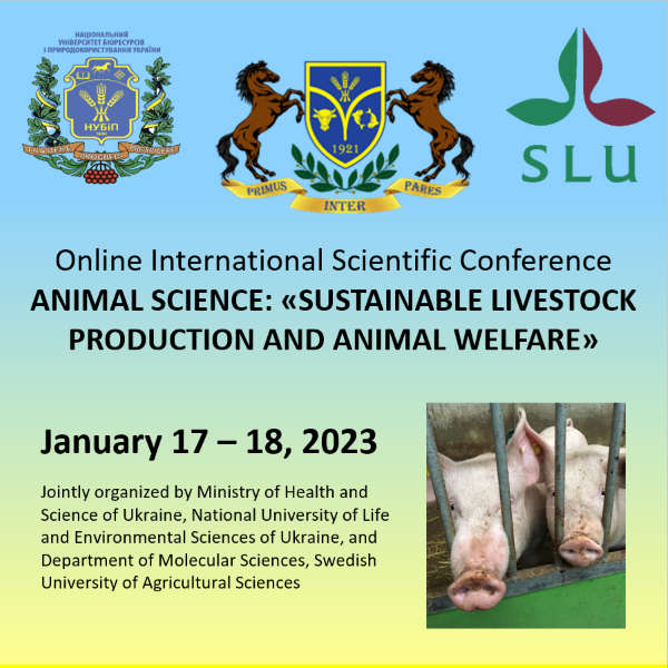 Online animal science conference Sustainable livestock production and