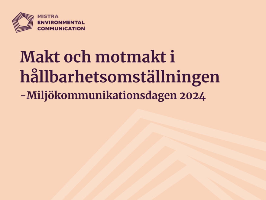 Banner för Miljökonferensdagen  2024, illustration